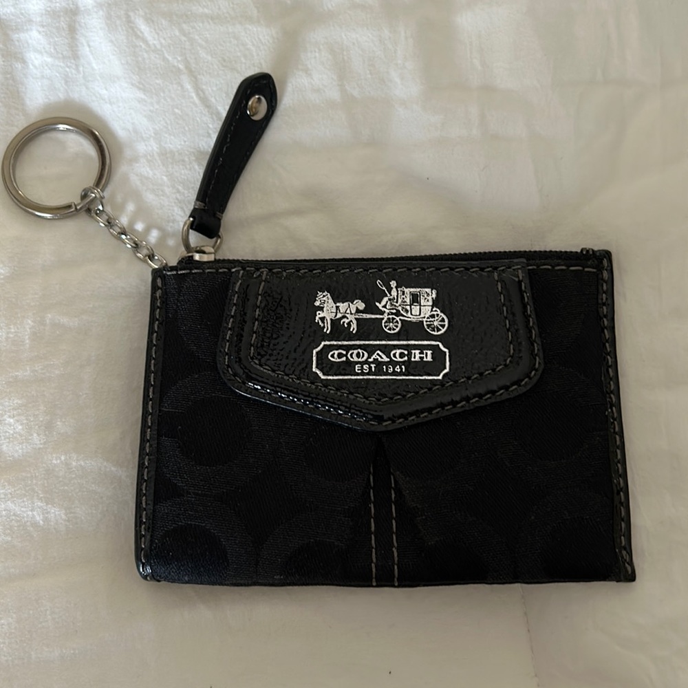 Authentic Coach Keyring Card Case/Coin holder